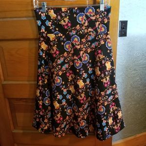 LuLaRoe Azure.  Black skirt with pattern.  Size M